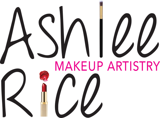 Ashlee Rice Makeup Artistry Logo.  It says Ashlee Rice and the l and i are a makeup brush and lipstick.